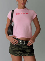 Im A Star Graphic Top Pink