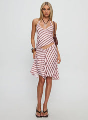 Esmeray Midi Skirt Pink Stripe