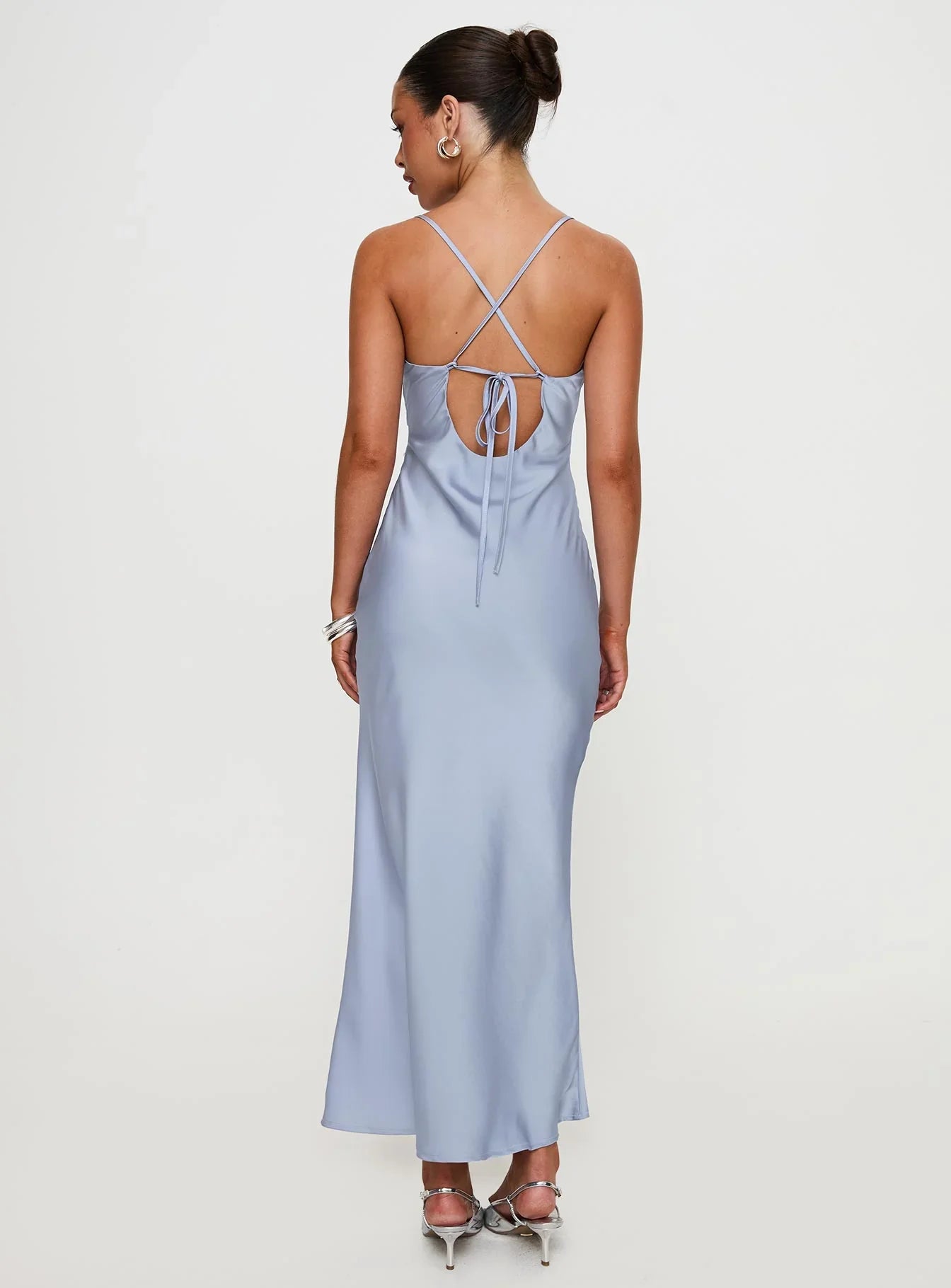 Treasure Bias Cut Maxi Dress Blue