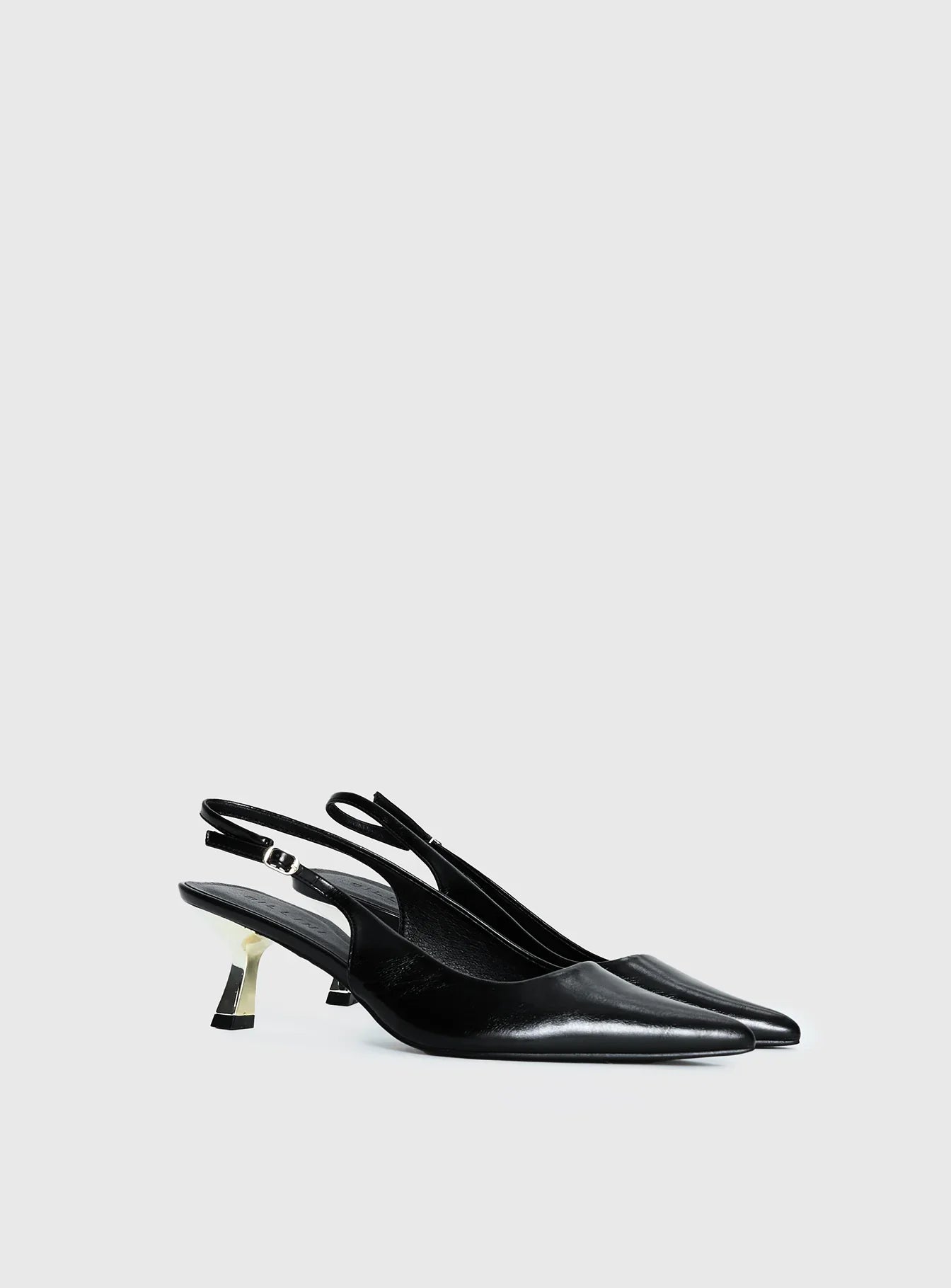 Billini Anaya Pointed Toe Heels Black Gold