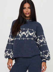 Alpine Sweater Navy Cream