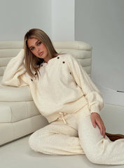 Susi Fluffy Knit Sweater Ivory