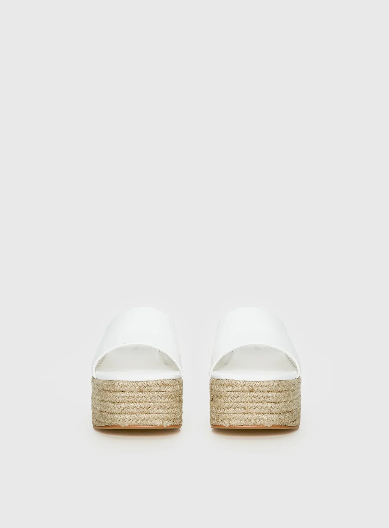 Arton Espadrille Platform Sandals White