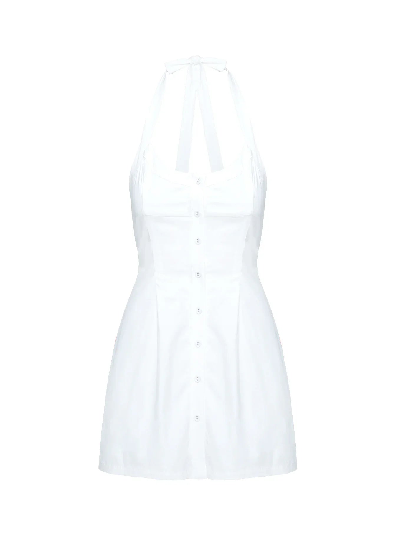 Mallorie Halter Mini Dress White