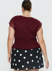 Auroraah Frill Top Cherry Curve