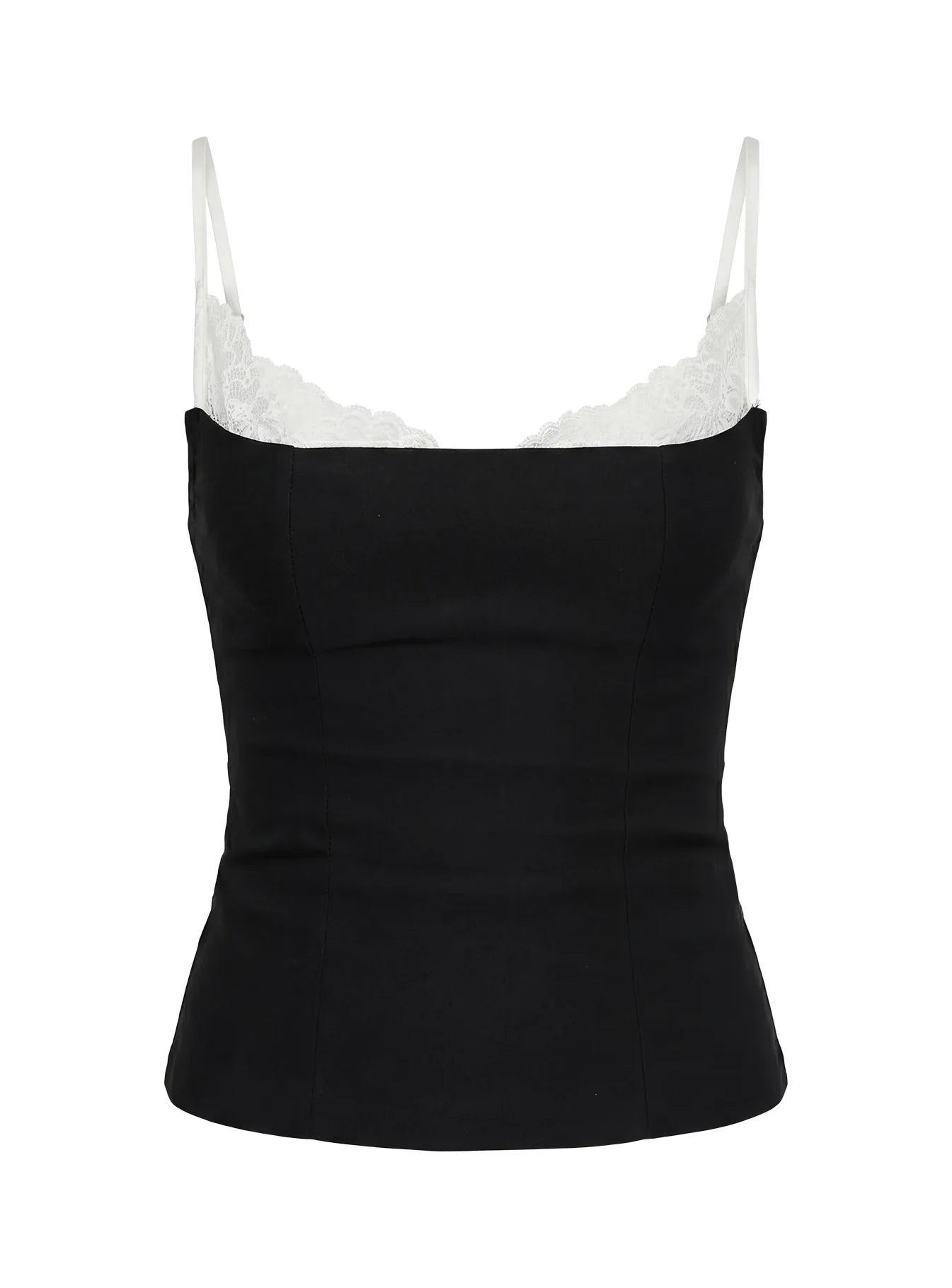 Renaissance Corset Lace Top Black White