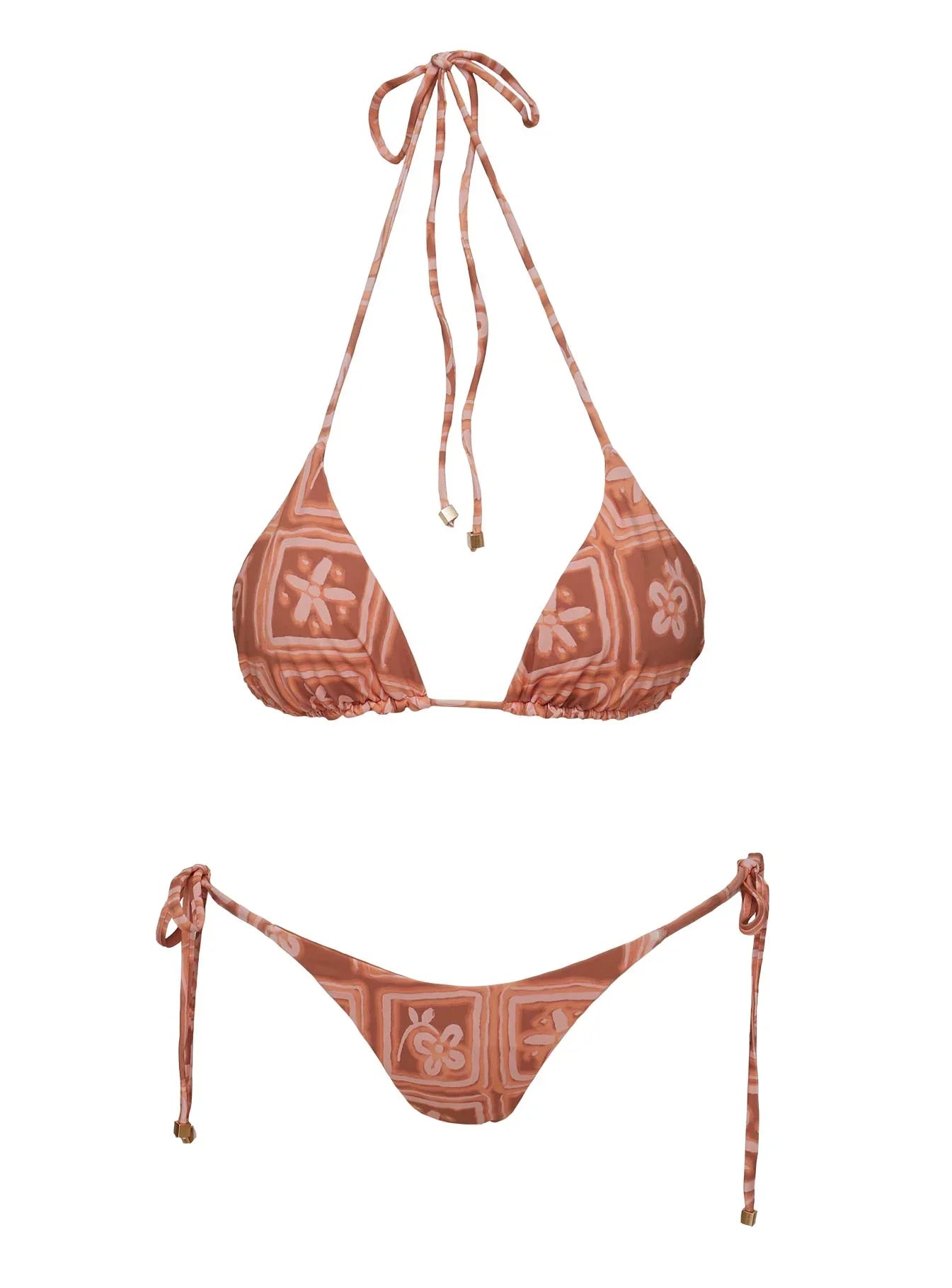 Nevaeh Triangle Bikini Top Rust Pink