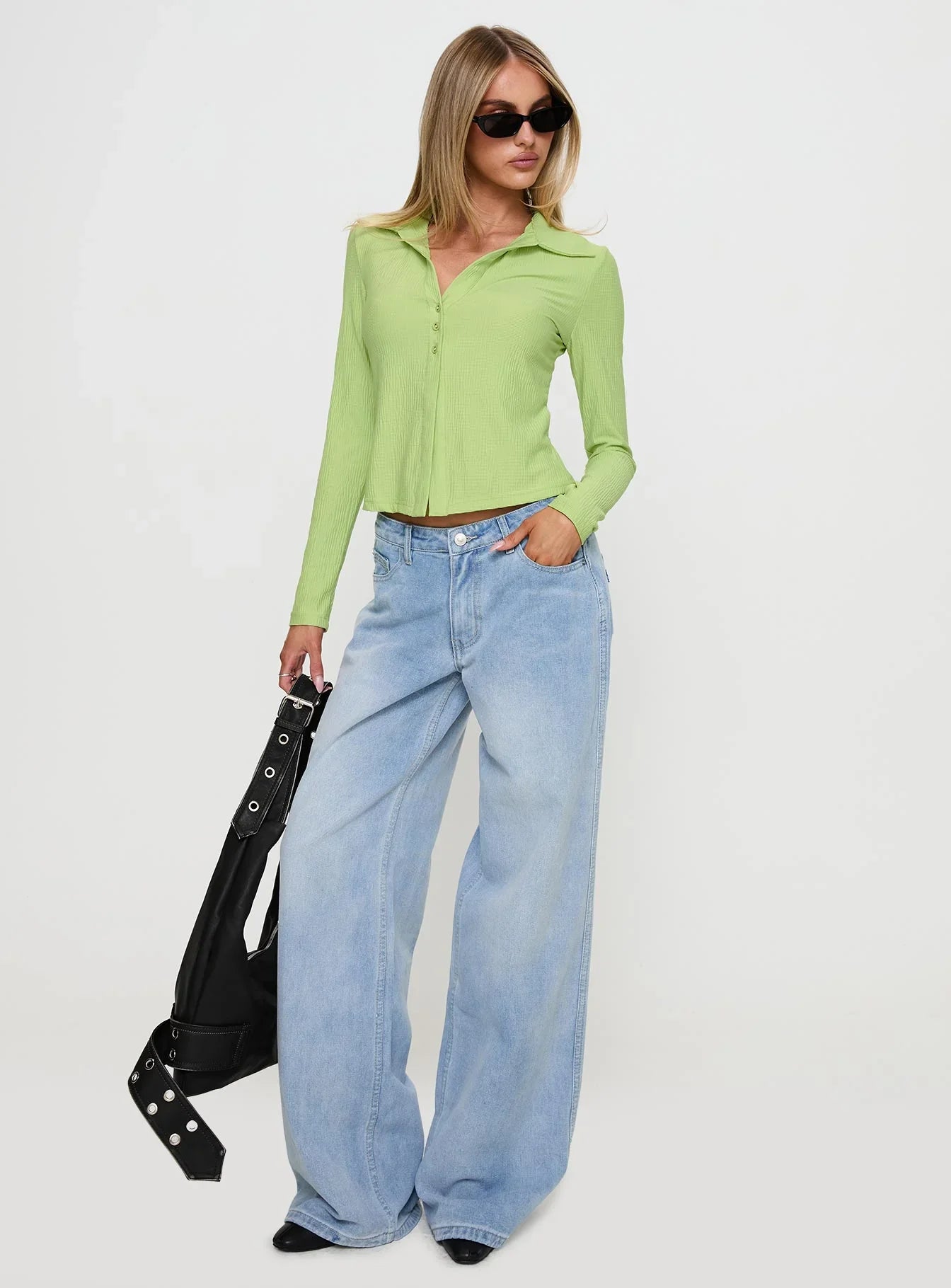 Echoes Long Sleeve Top Green