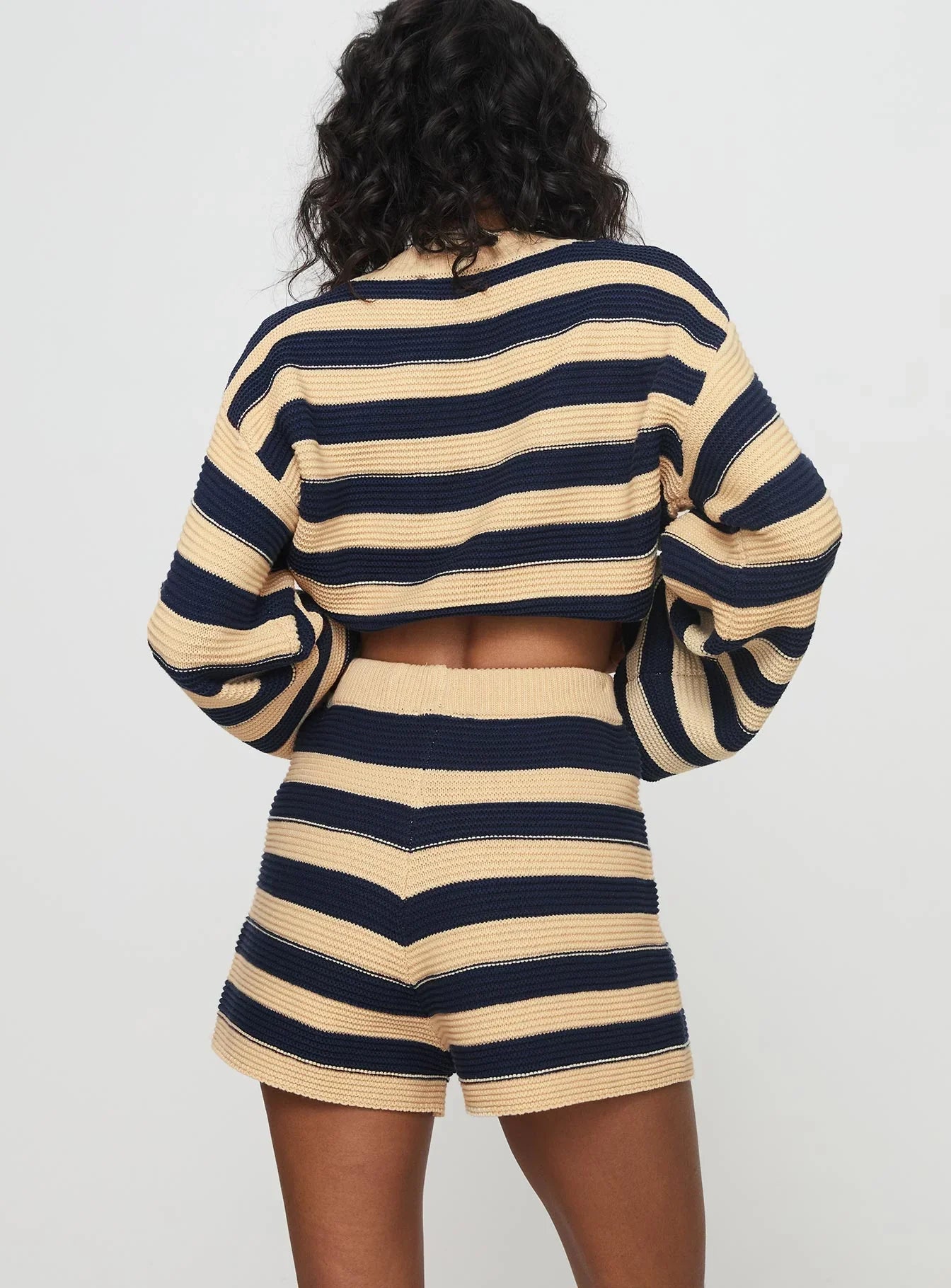 Cheyenne Set Navy Cream Stripe