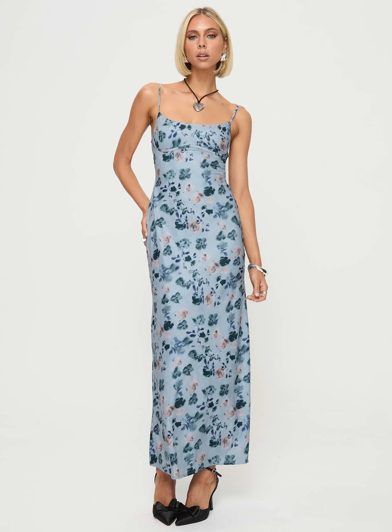 Ravia Maxi Dress Blue Floral