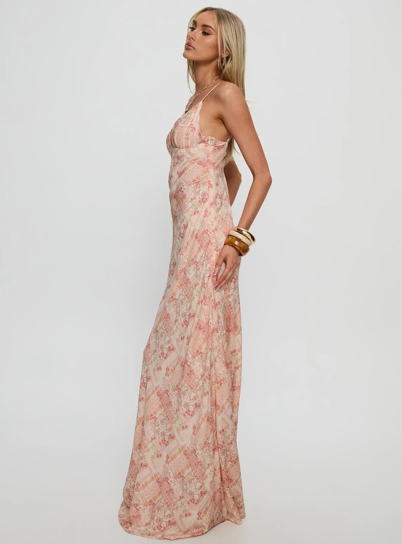 Magnolias Splice Maxi Dress Vintage Multi