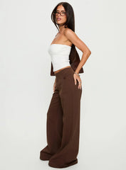 Summits Flared Track Pants Chocolate