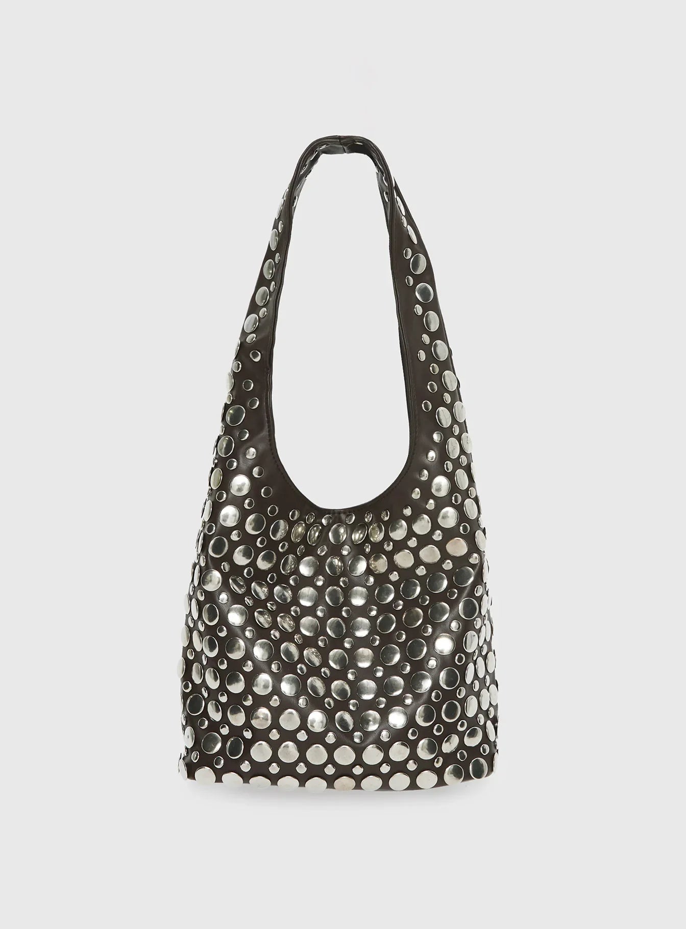 In The Crowd Shoulder Bag Brown Silver