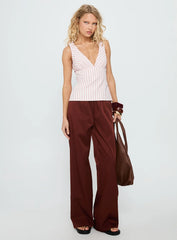 Dorie Straight Leg Pants Chocolate
