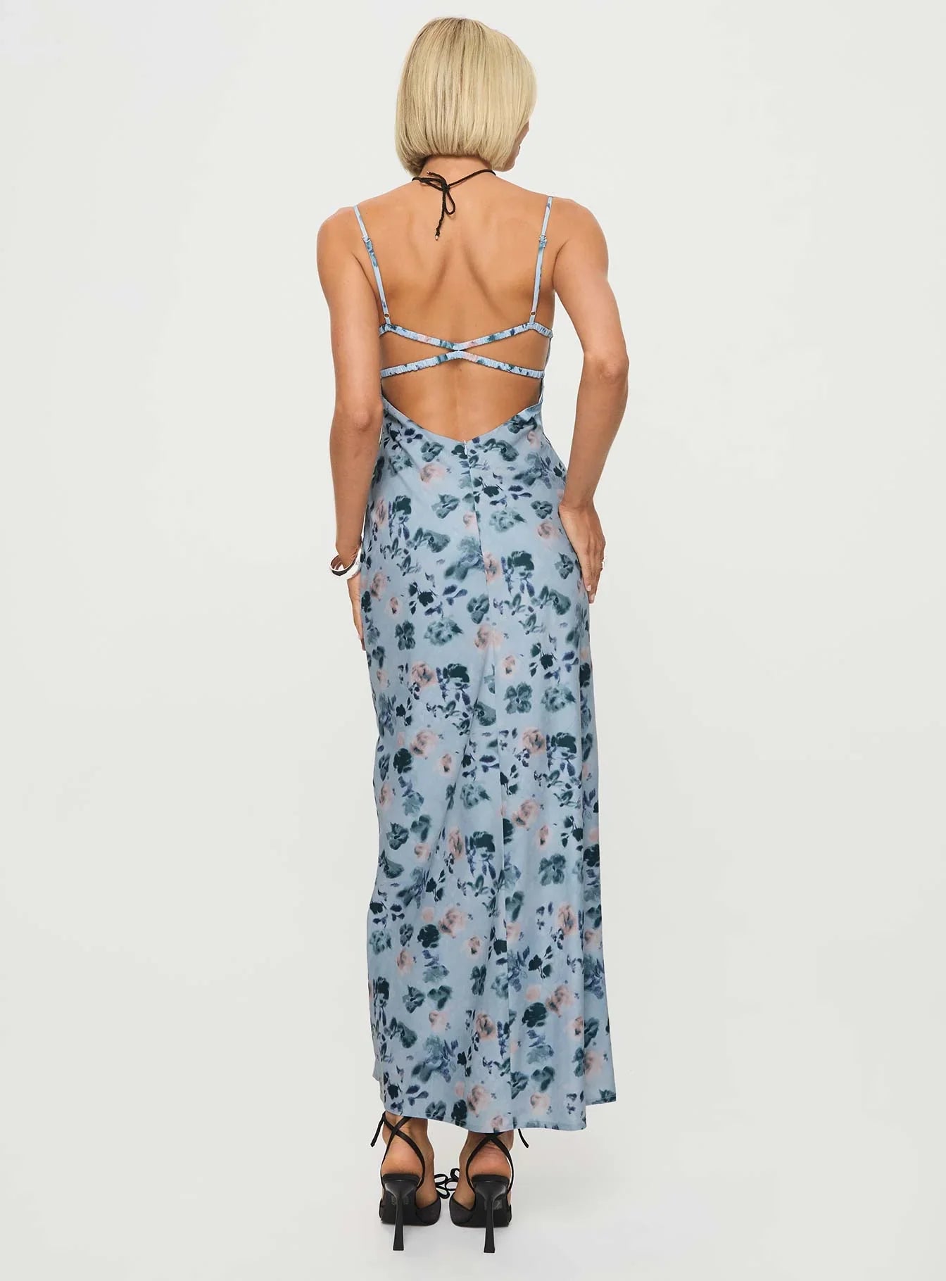 Ravia Maxi Dress Blue Floral