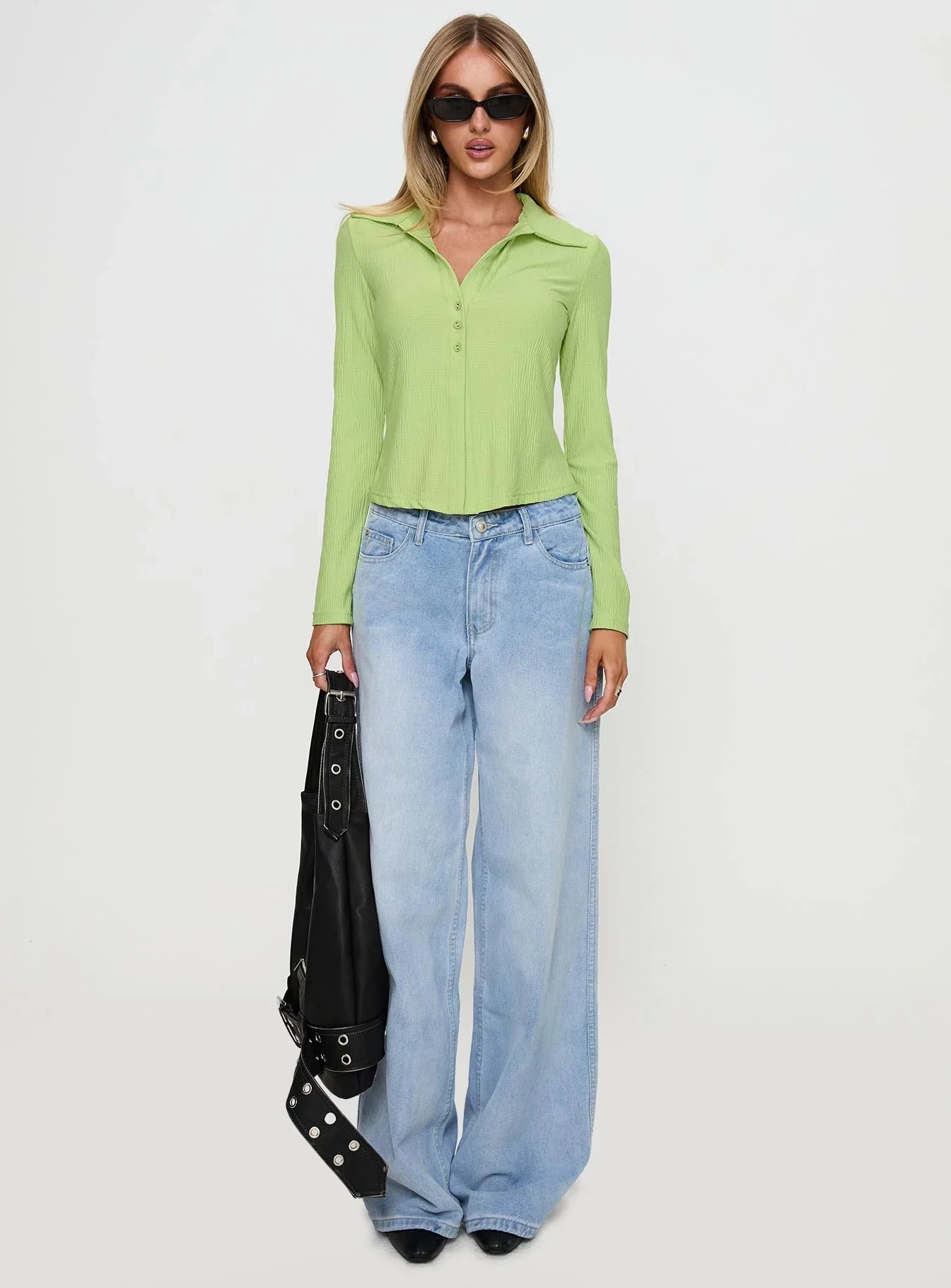Echoes Long Sleeve Top Green