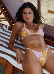Beach Walk Bikini Bottoms Pink Floral
