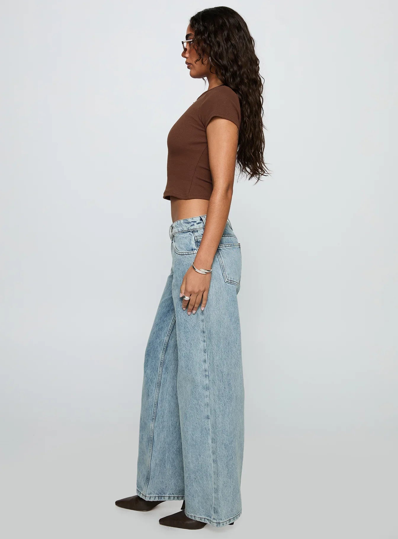 Ellanor Low Rise Straight Leg Light Blue