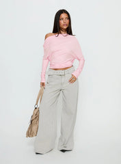 Party Hour Off Shoulder Top Pink