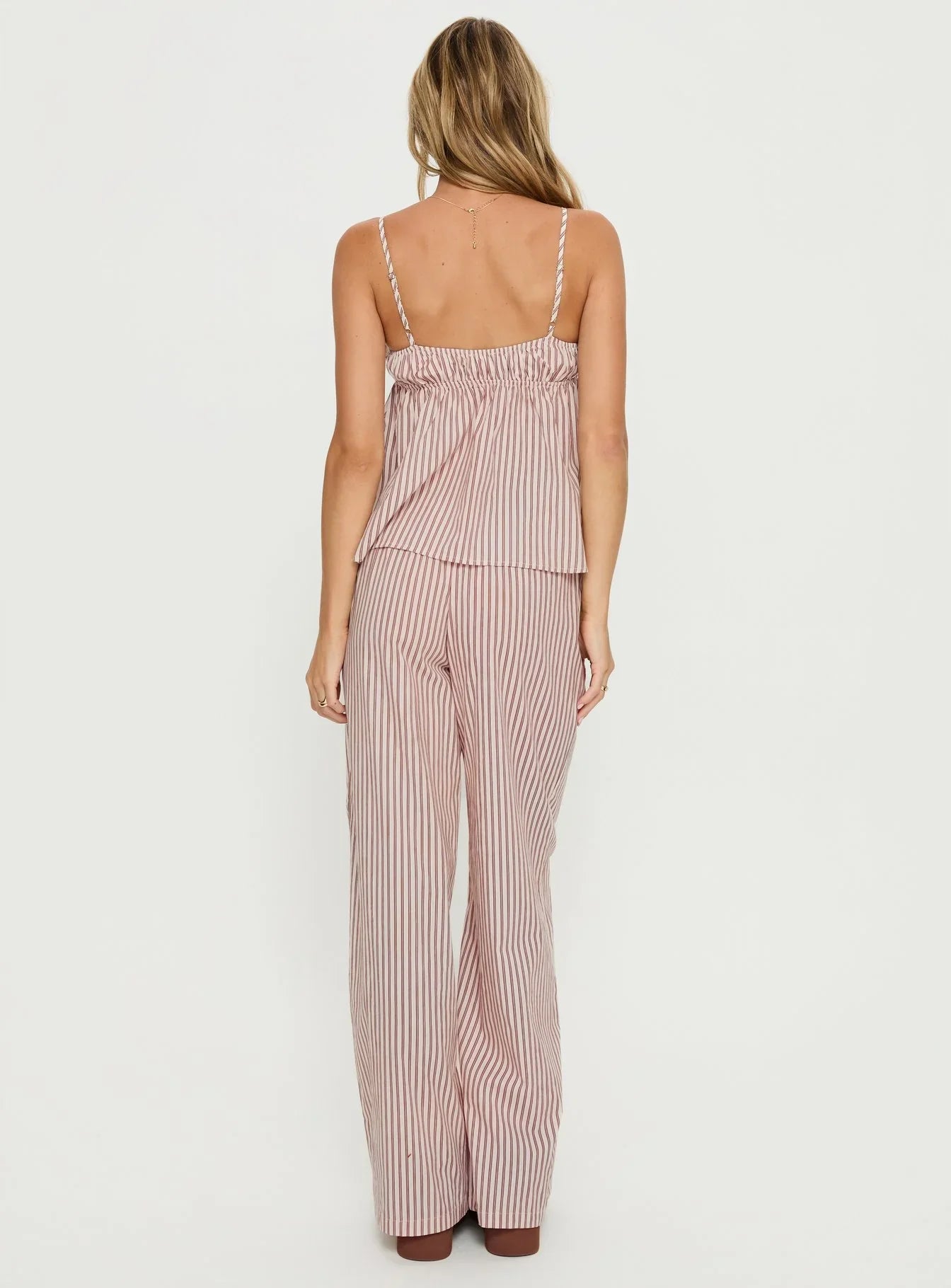 Chill Club Sleep Relaxed Pants Red White Stripe
