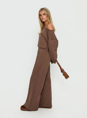 Peaks Flared Track Pants Cocoa