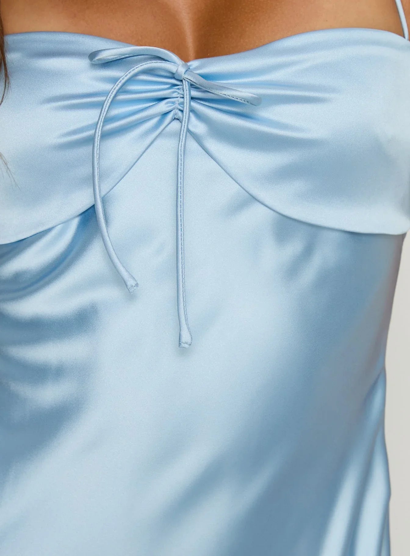 Fireproof Halter Maxi Dress Baby Blue