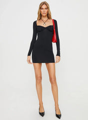 Candyce Long Sleeve Mini Dress Black
