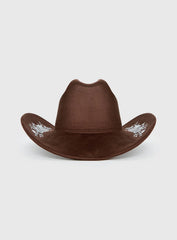 Another Level Embroidered Cowboy Hat Brown