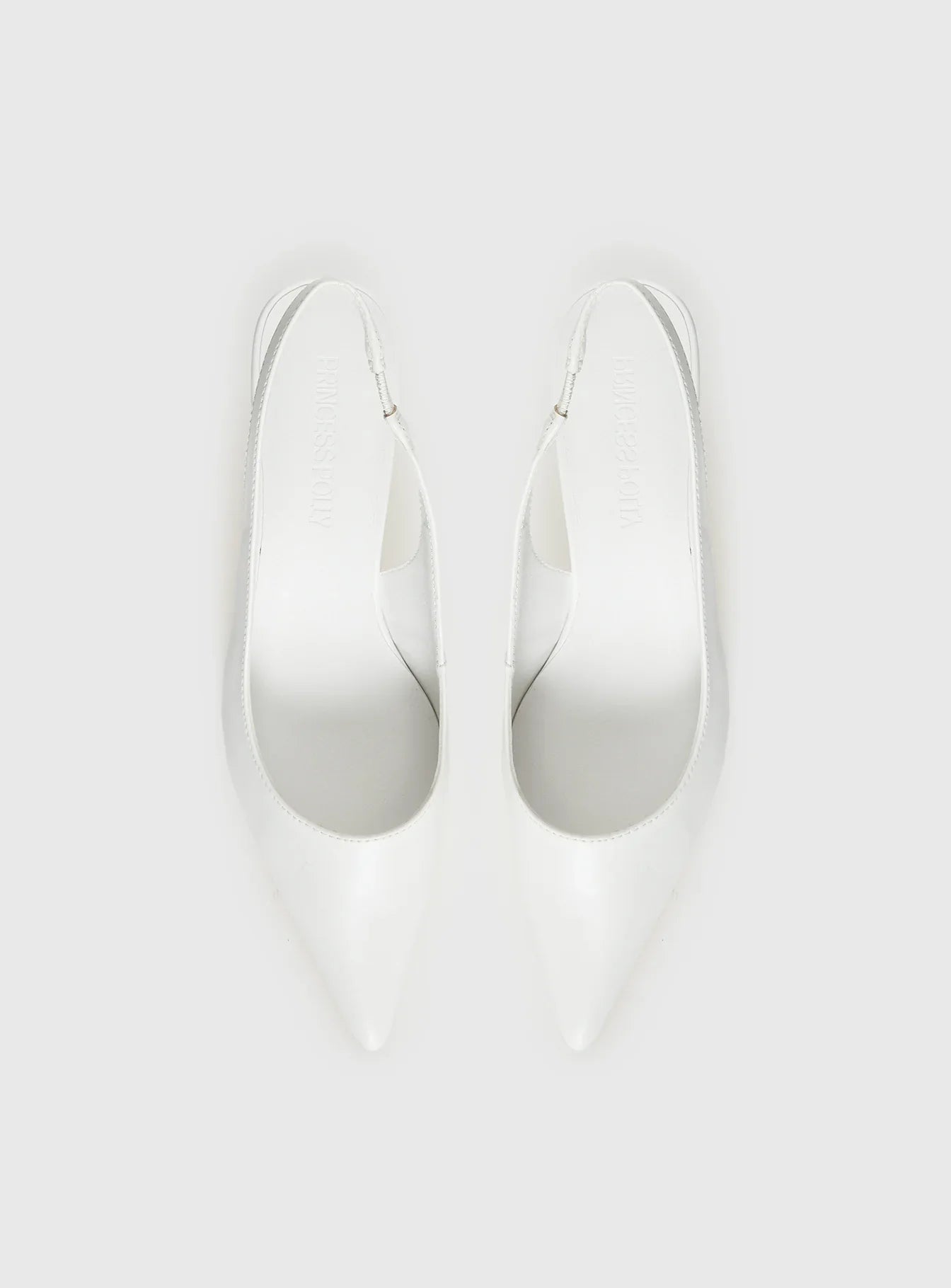 Denalia Pointed Toe Heels White Matte
