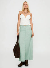 Macadamia Maxi Skirt Green White
