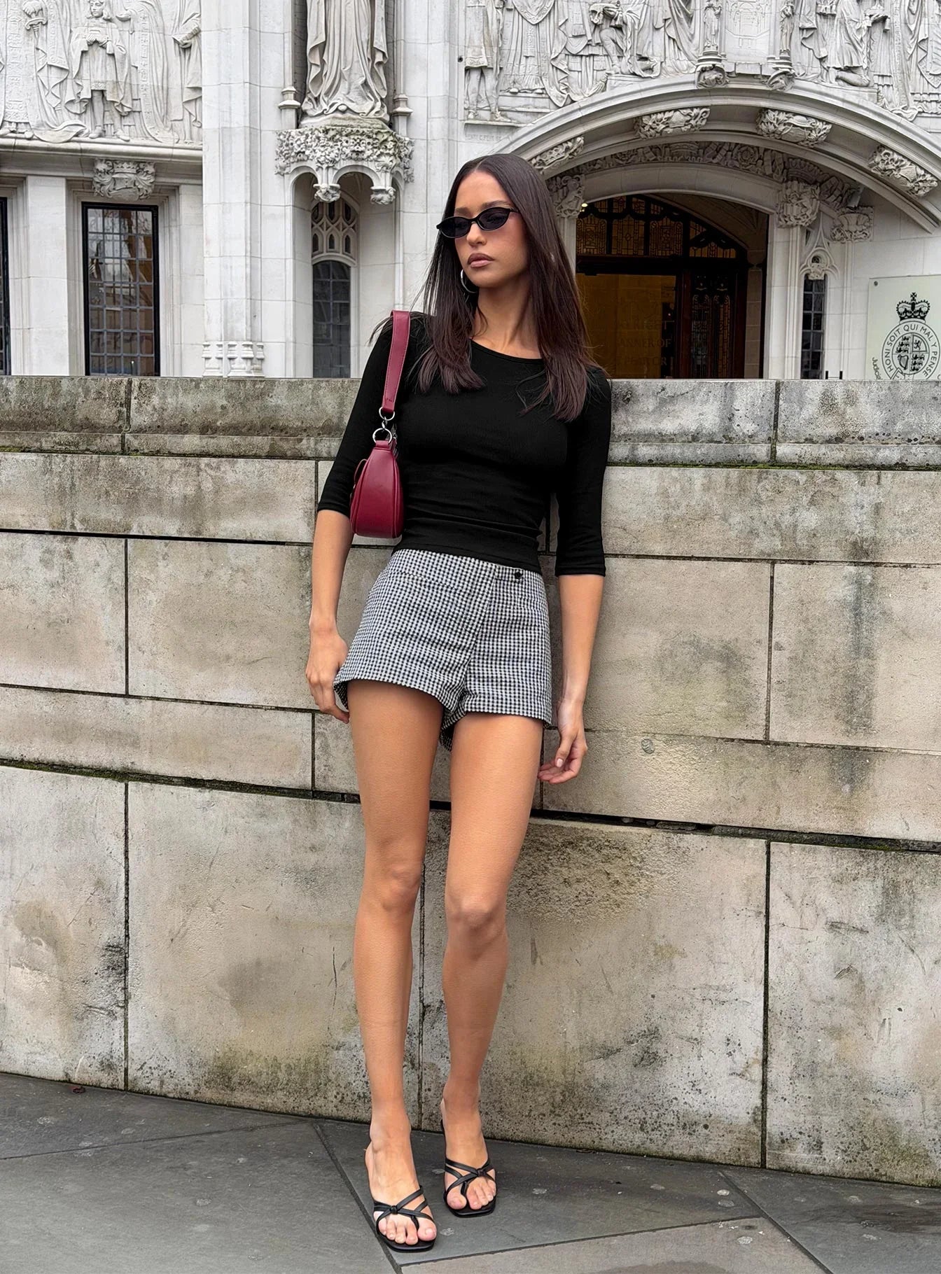 Elaia 3 4 Sleeve Top Black