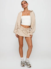Down Low Fleece Skort Oat Marle