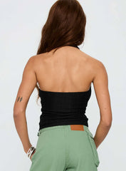 Just Talk Button Up Top Black