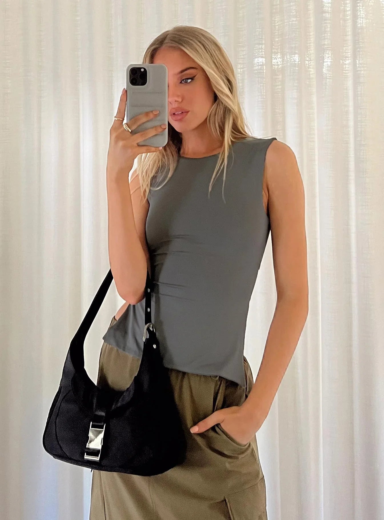 Uzo Top Grey