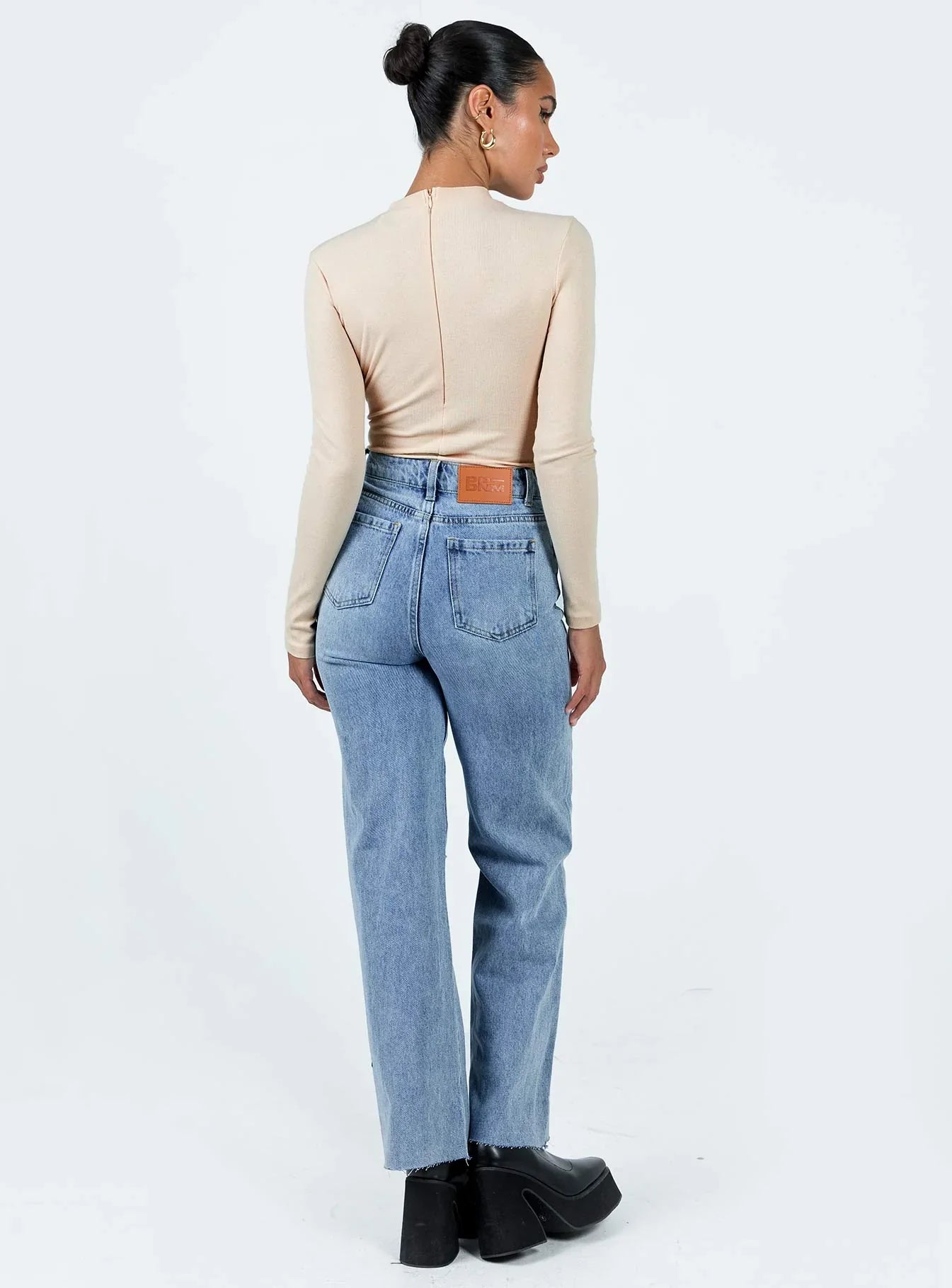 Thorne High Rise Straight Leg Jeans Denim