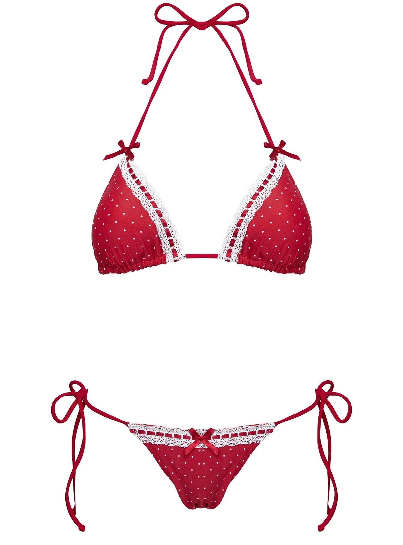 Crispy Bikini Bottoms Red Polka