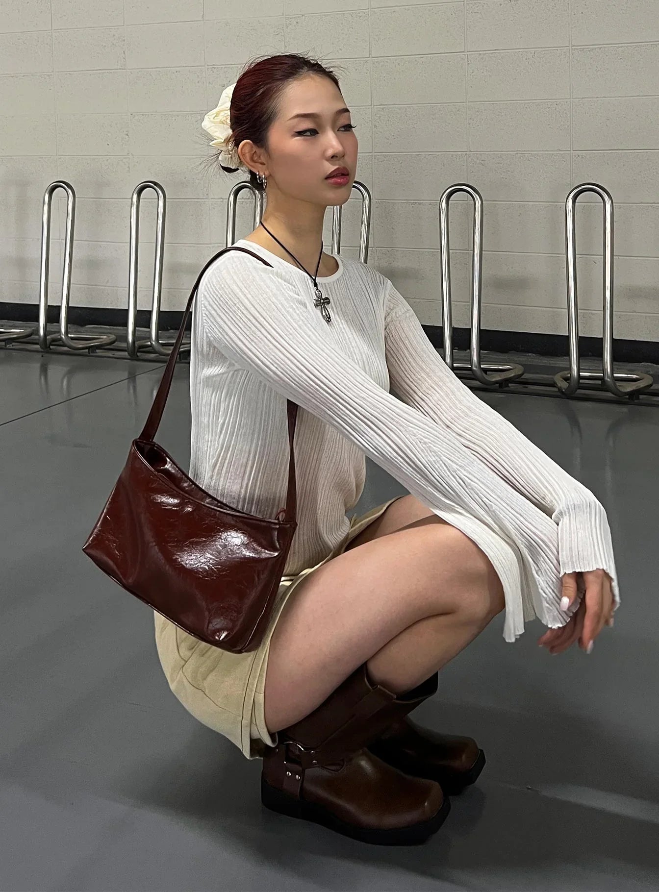 Wexley Long Sleeve Top White