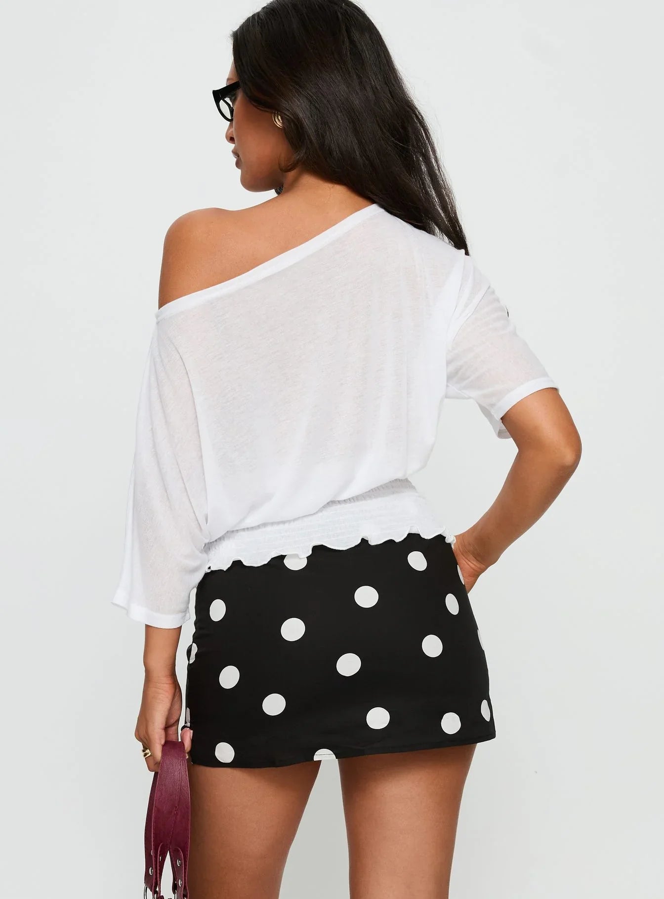 Special Treat Skort Black White Polka Dot