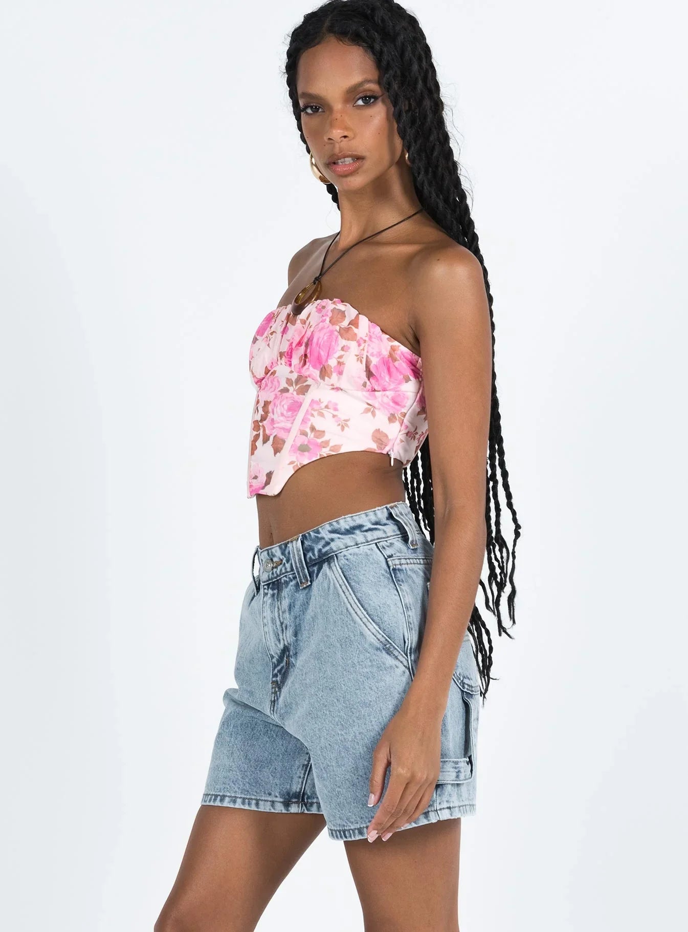 Lou Carpenter Denim Shorts Light Wash