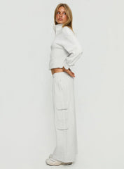 Rozanna Cargo Sweat Pants Grey Marle