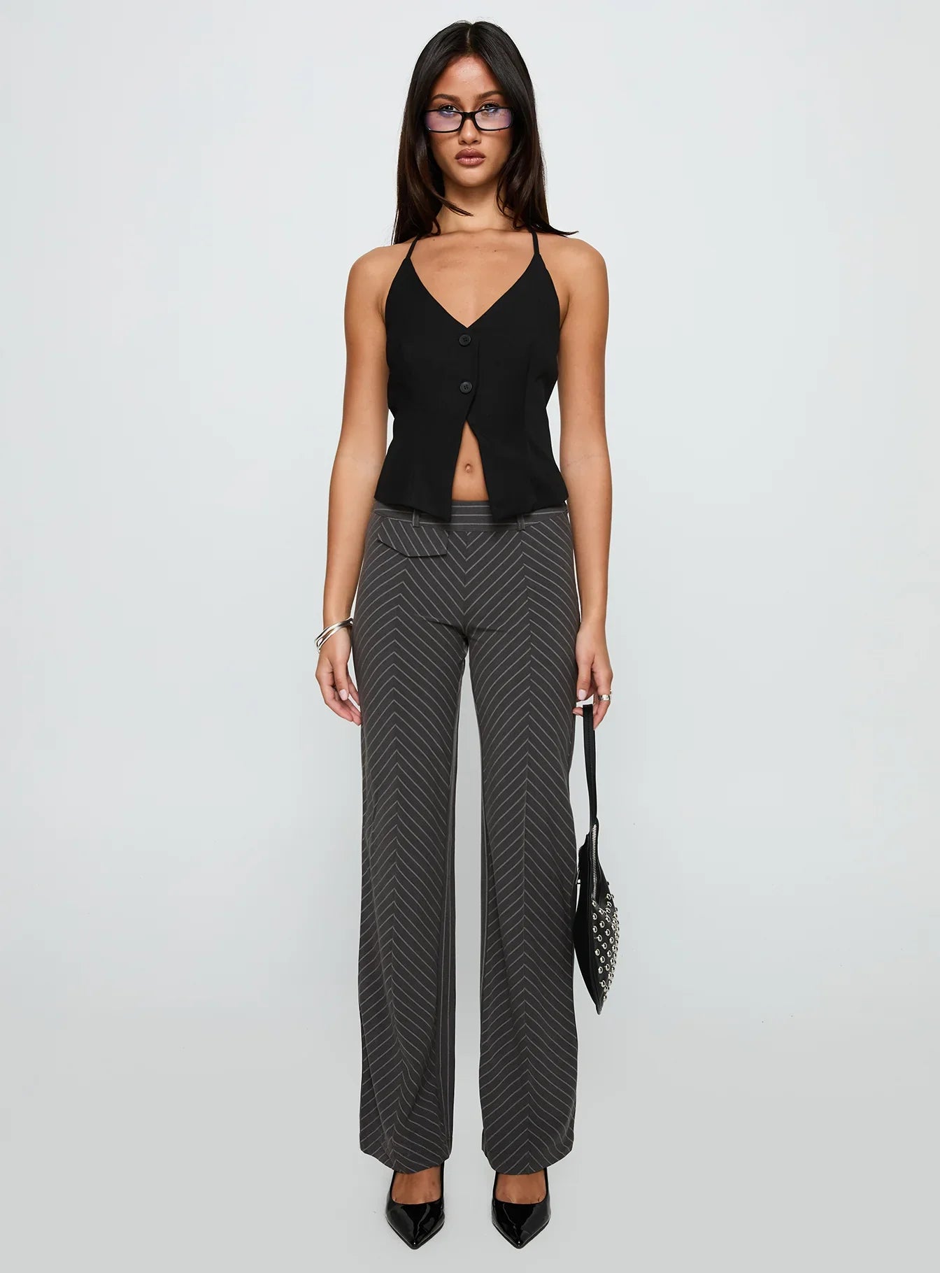 No Sleep Halter Top Black