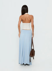 Nola Hardware Slit Maxi Skirt Blue