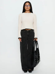 Lando Low Rise Straight Leg Jeans Washed Black