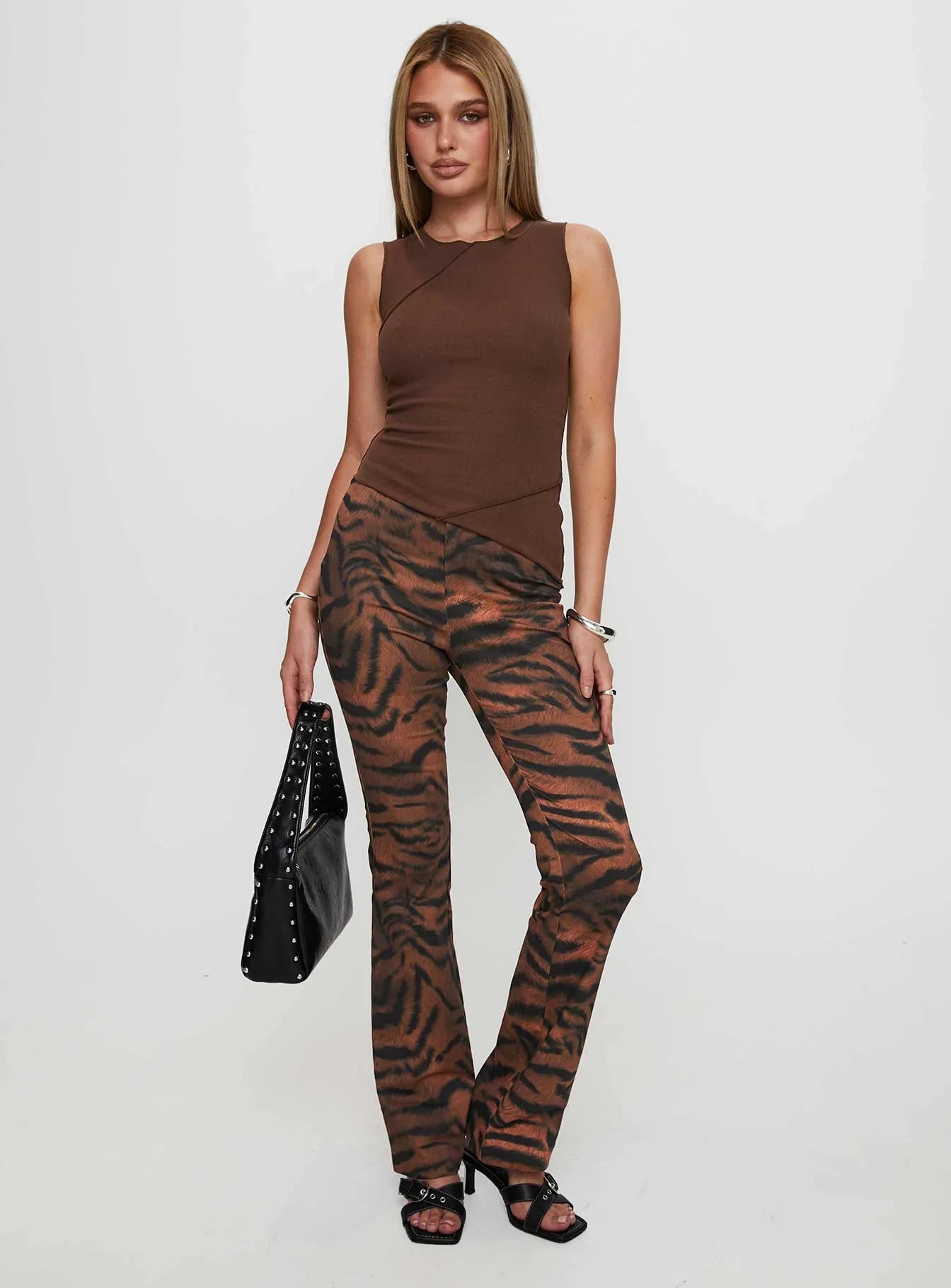 Morganah Aysmmetrical Top Brown