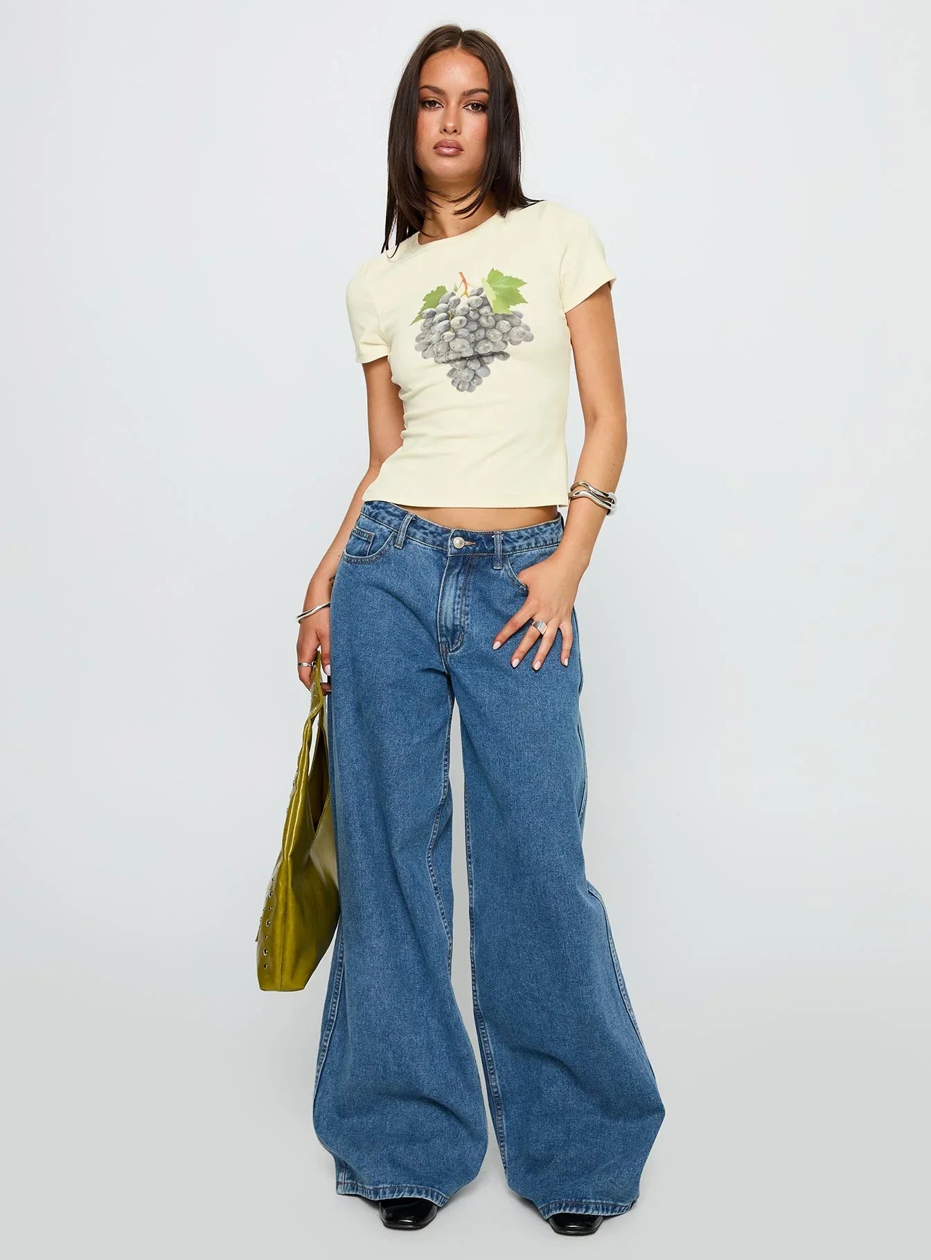 Grapejuice Graphic Top Cream
