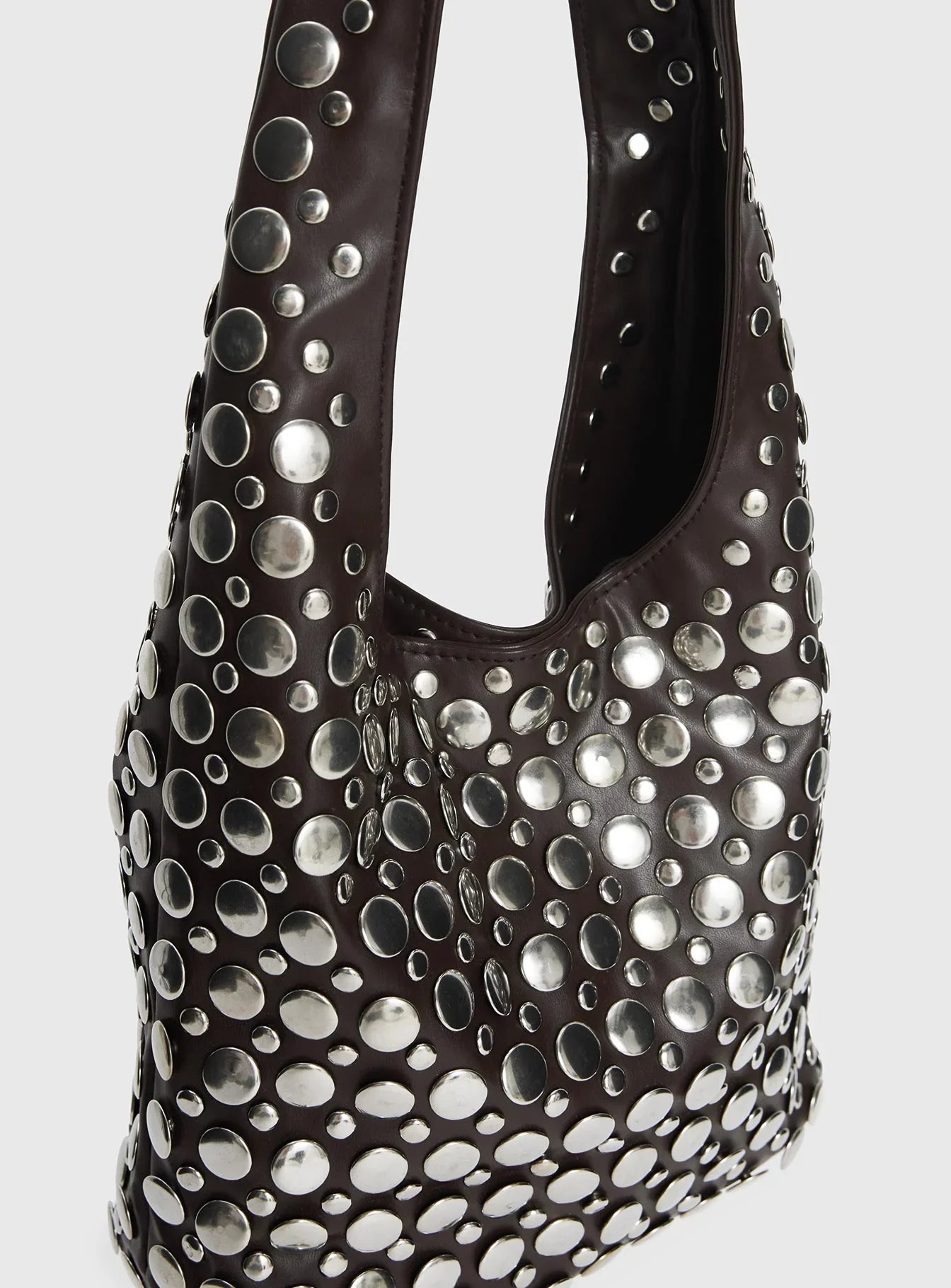In The Crowd Shoulder Bag Brown Silver
