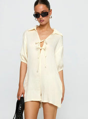 Power Move Romper Beige