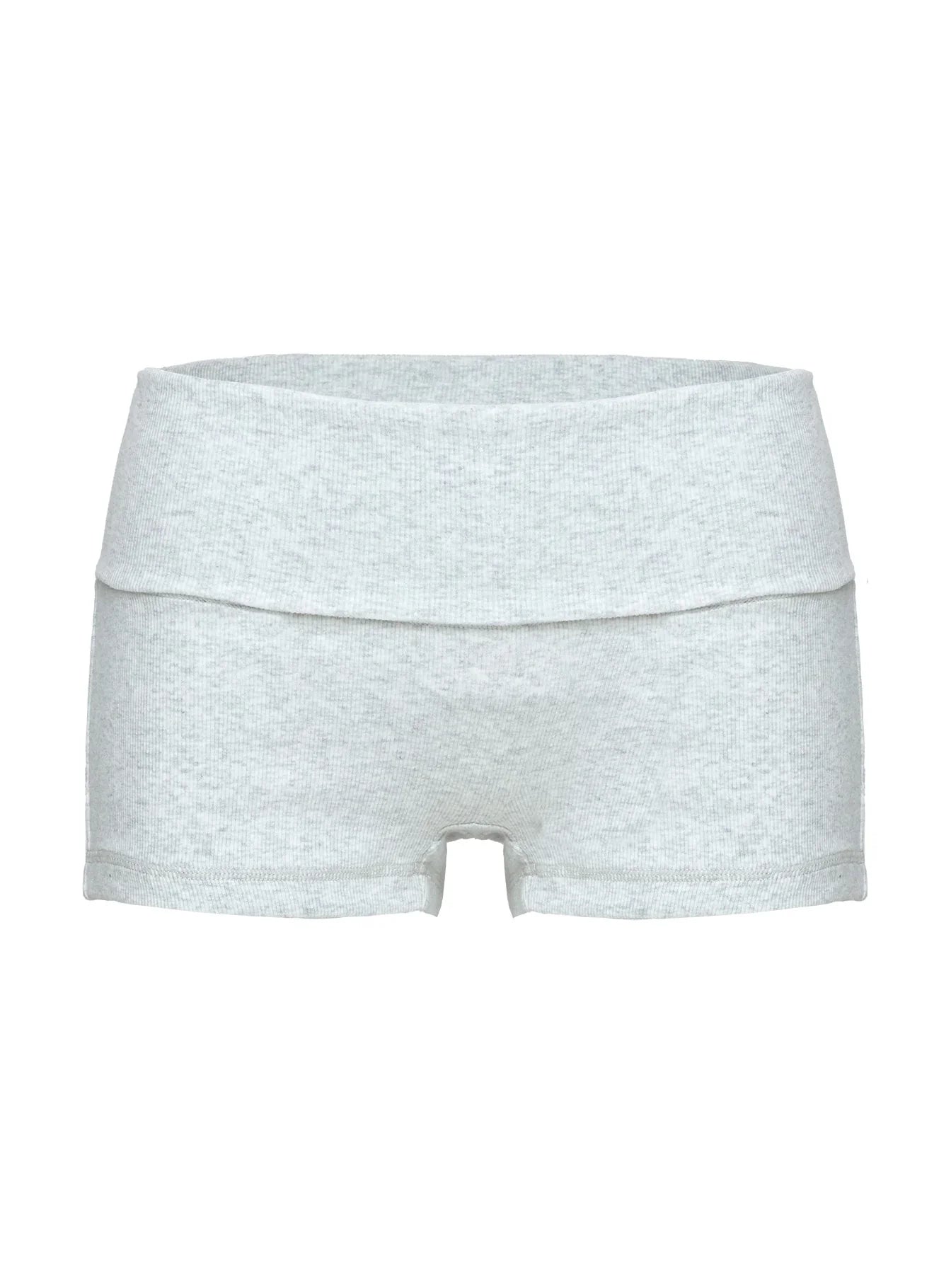 Baseline Low Rise Rib Shorts Grey Marle