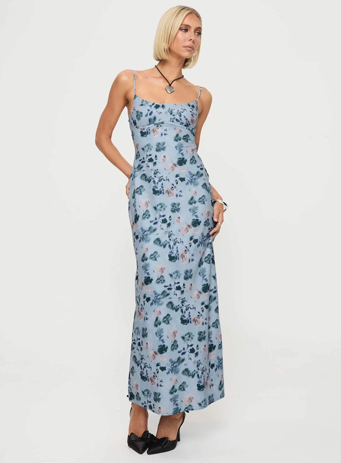 Ravia Maxi Dress Blue Floral