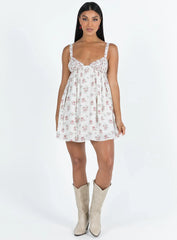 Vance Mini Dress Pink Floral